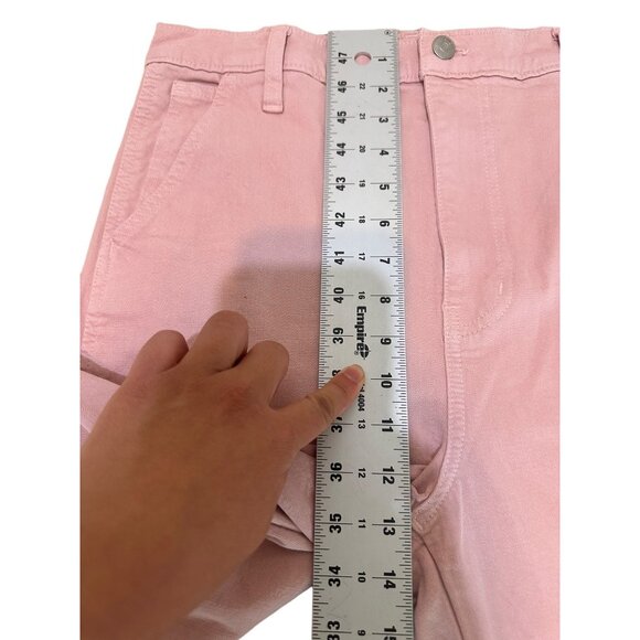 Madewell Wide Leg Jeans Womens 28 Pink High Rise Relaxed High Rise Denim Casual - Picture 8 of 16